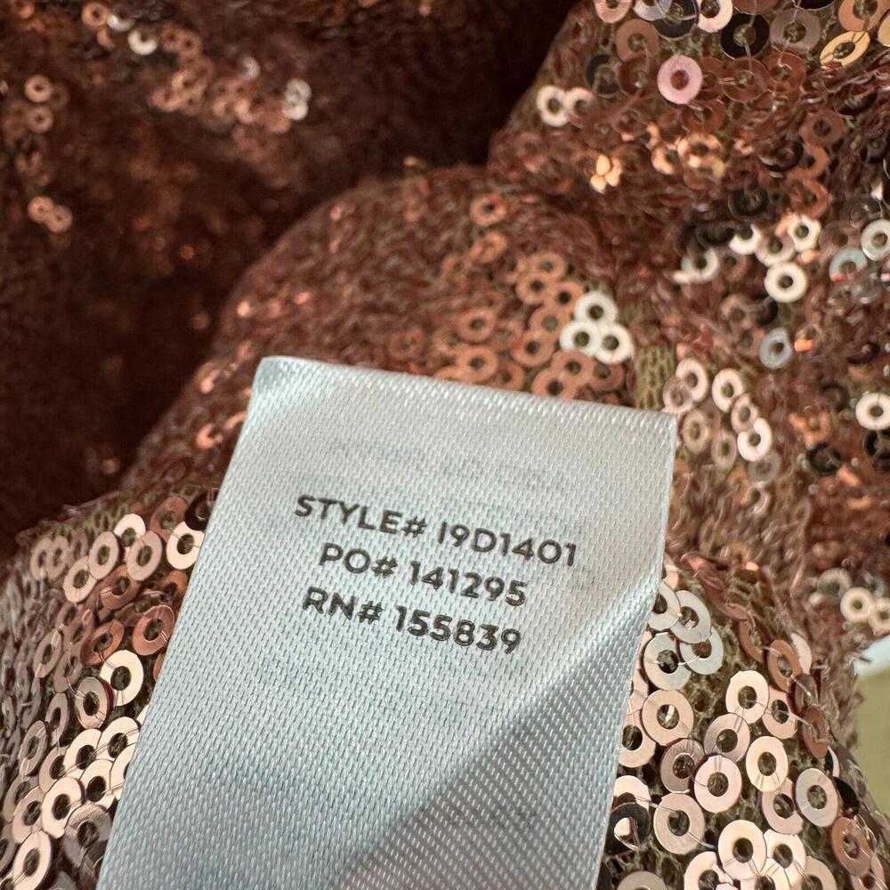 Lulus Women’s Size Large Rose Gold Bring It Sequin Bodycon Mini Dress New - Picture 6 of 9